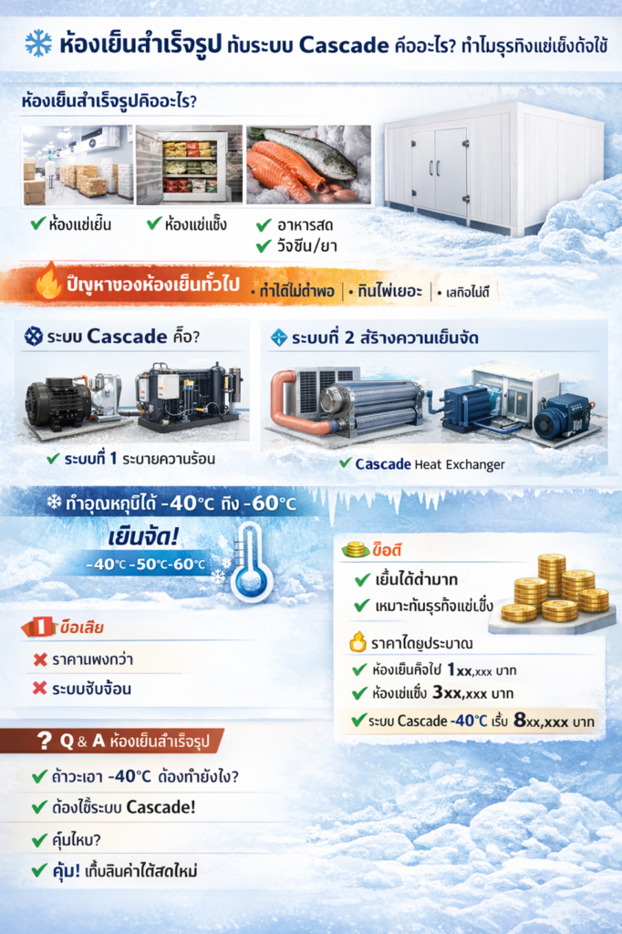 ห้องเย็นสำเร็จรูป กับระบบ Cascade